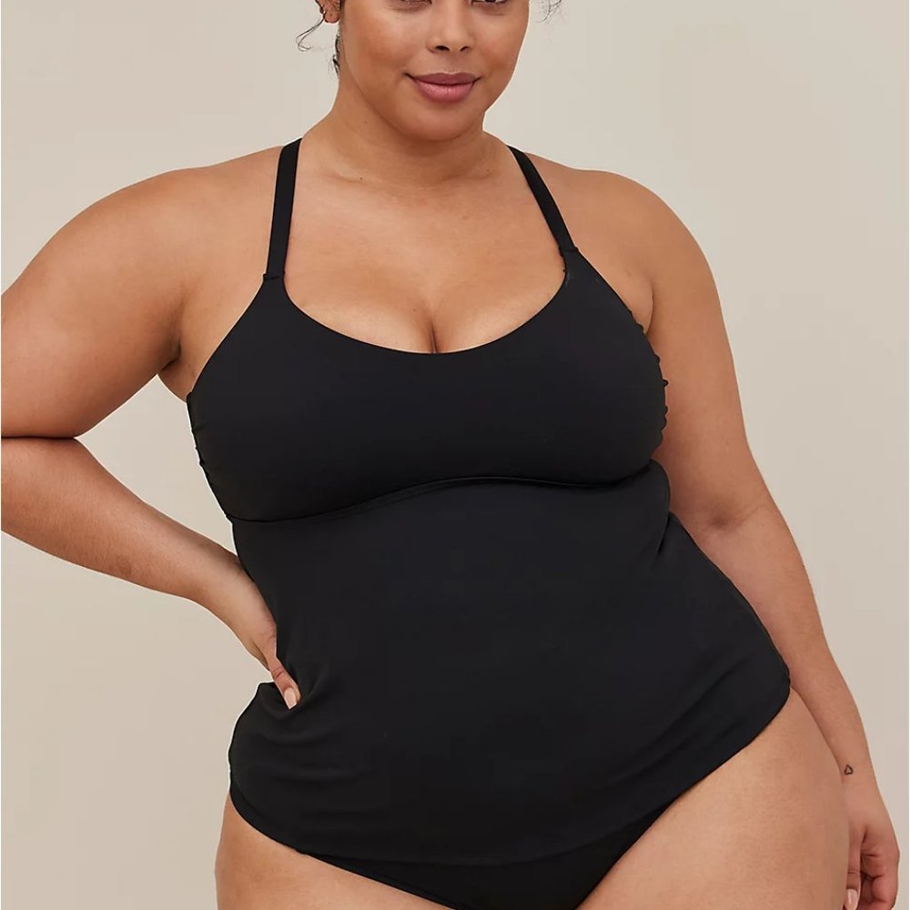 NWT Torrid Black Strappy Tankini SZ 3